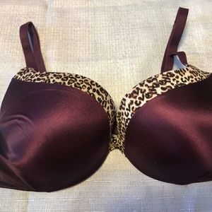 Victoria Secret Push Up Bra Burgundy 34B